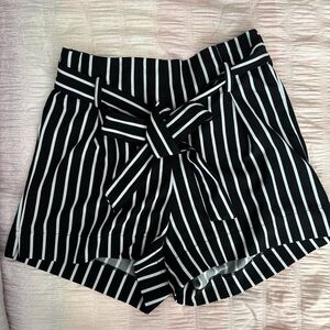 Mosaic & Co. Striped Black and White Women's Shorts